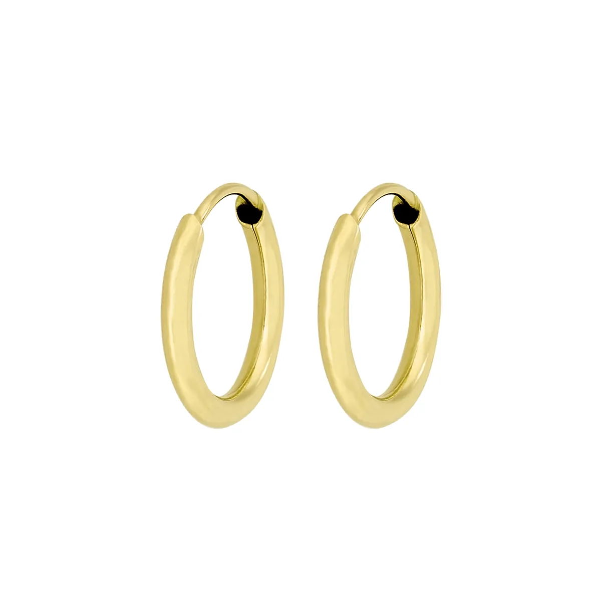 Candongas en oro amarillo de 18 Kilates, Aguja, 1.50 mm. de ancho