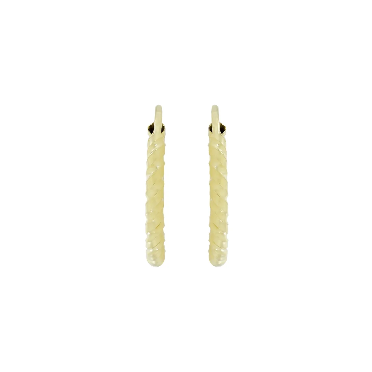 Candongas en oro amarillo de 18 Kilates con visos, Aguja, 1.50 mm. de ancho