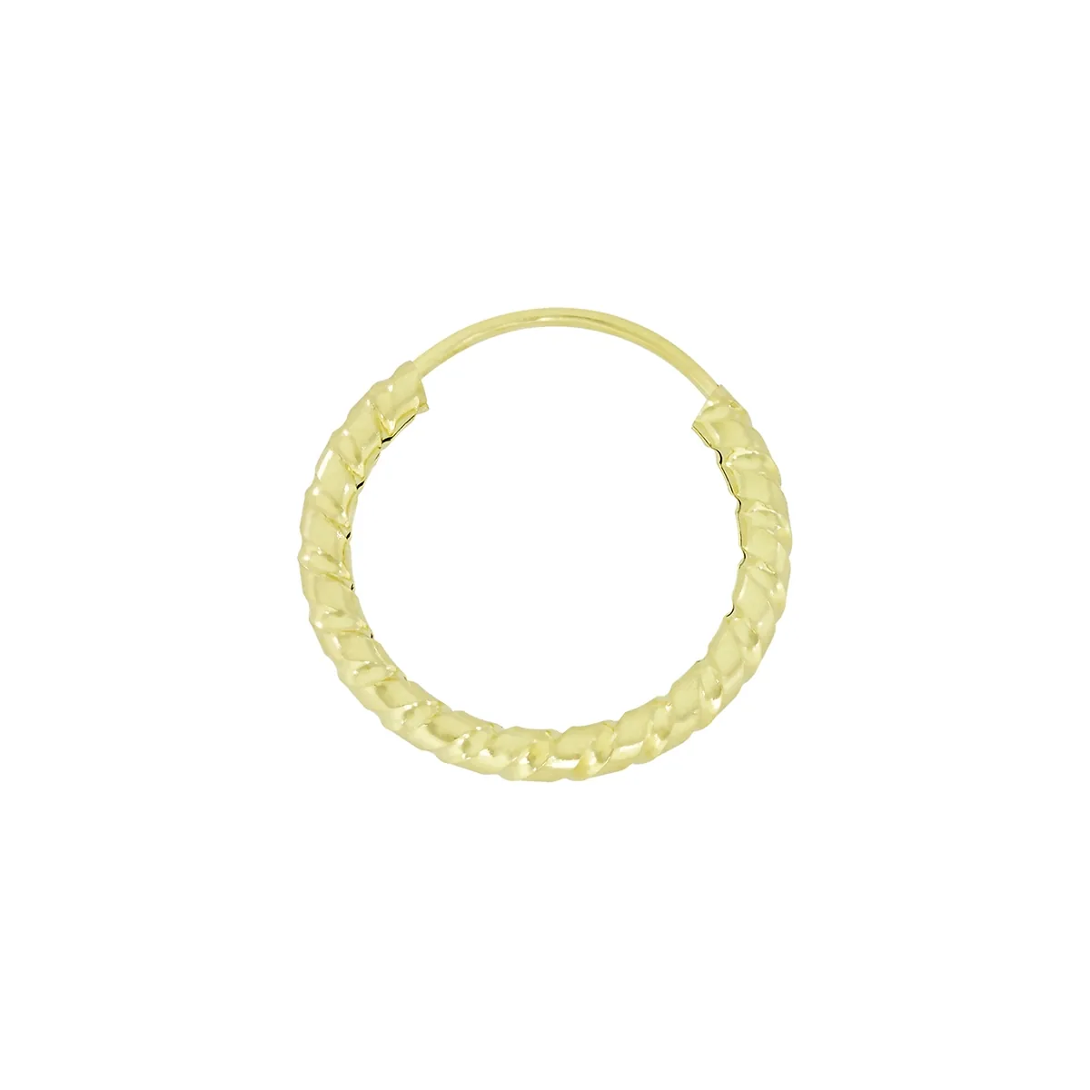 Candongas en oro amarillo de 18 Kilates con visos, Aguja, 1.50 mm. de ancho