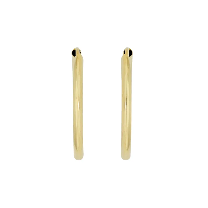 Candongas oro tono amarillo 18k, liso