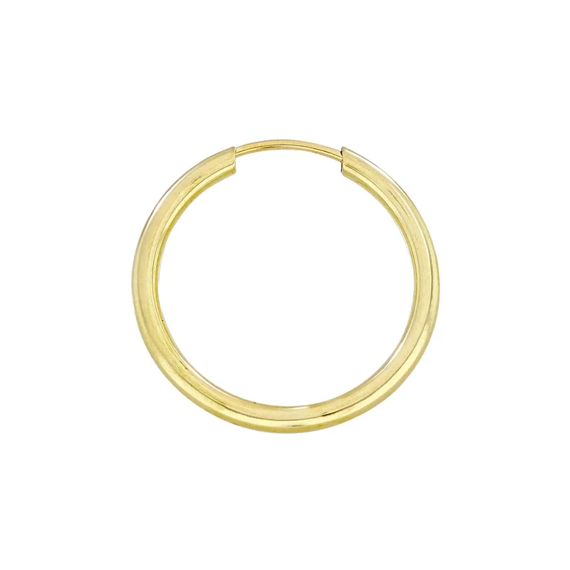 Candongas oro tono amarillo 18k, liso
