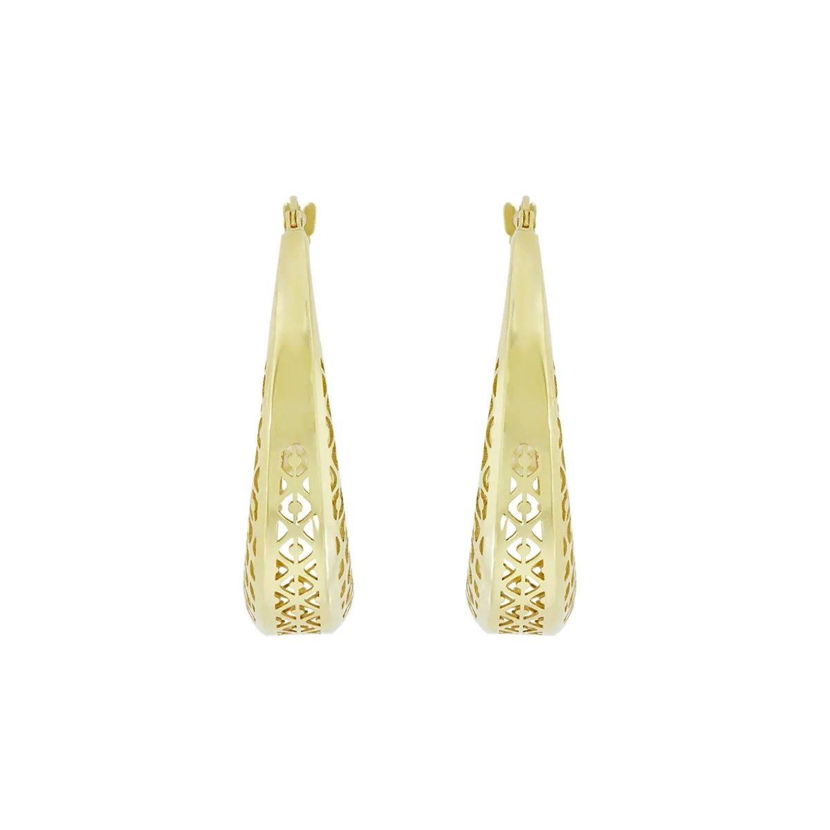 Candongas en oro amarillo de 18 Kilates con visos, Degrade, 3 mm. de ancho
