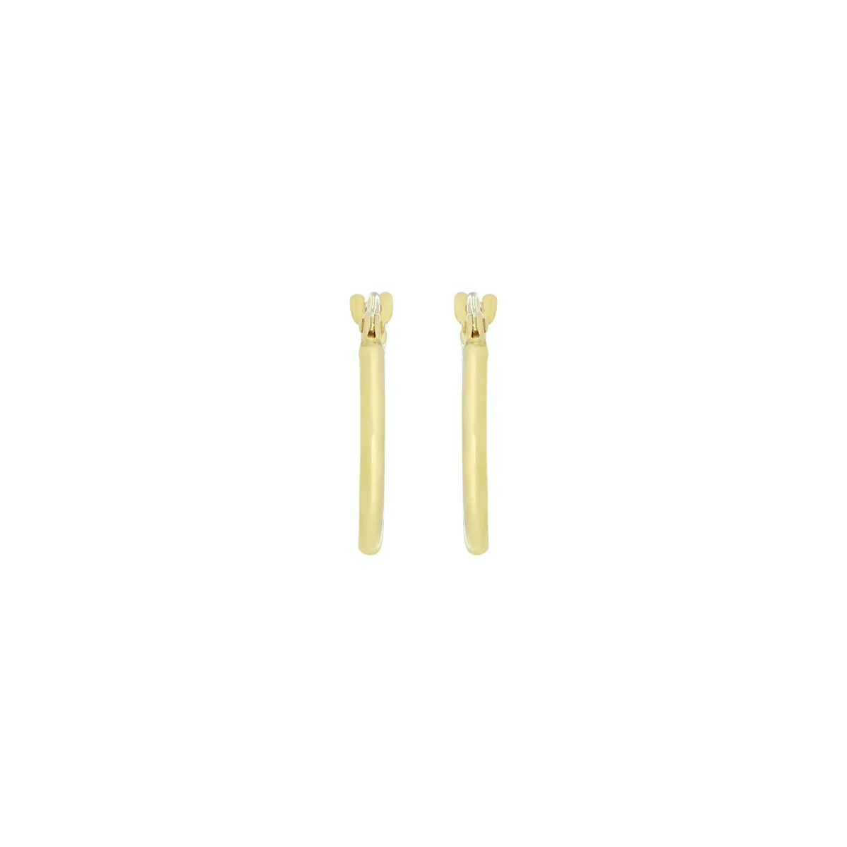 Candongas en oro amarillo de 18 Kilates, Tubo, 1.5 mm. de ancho