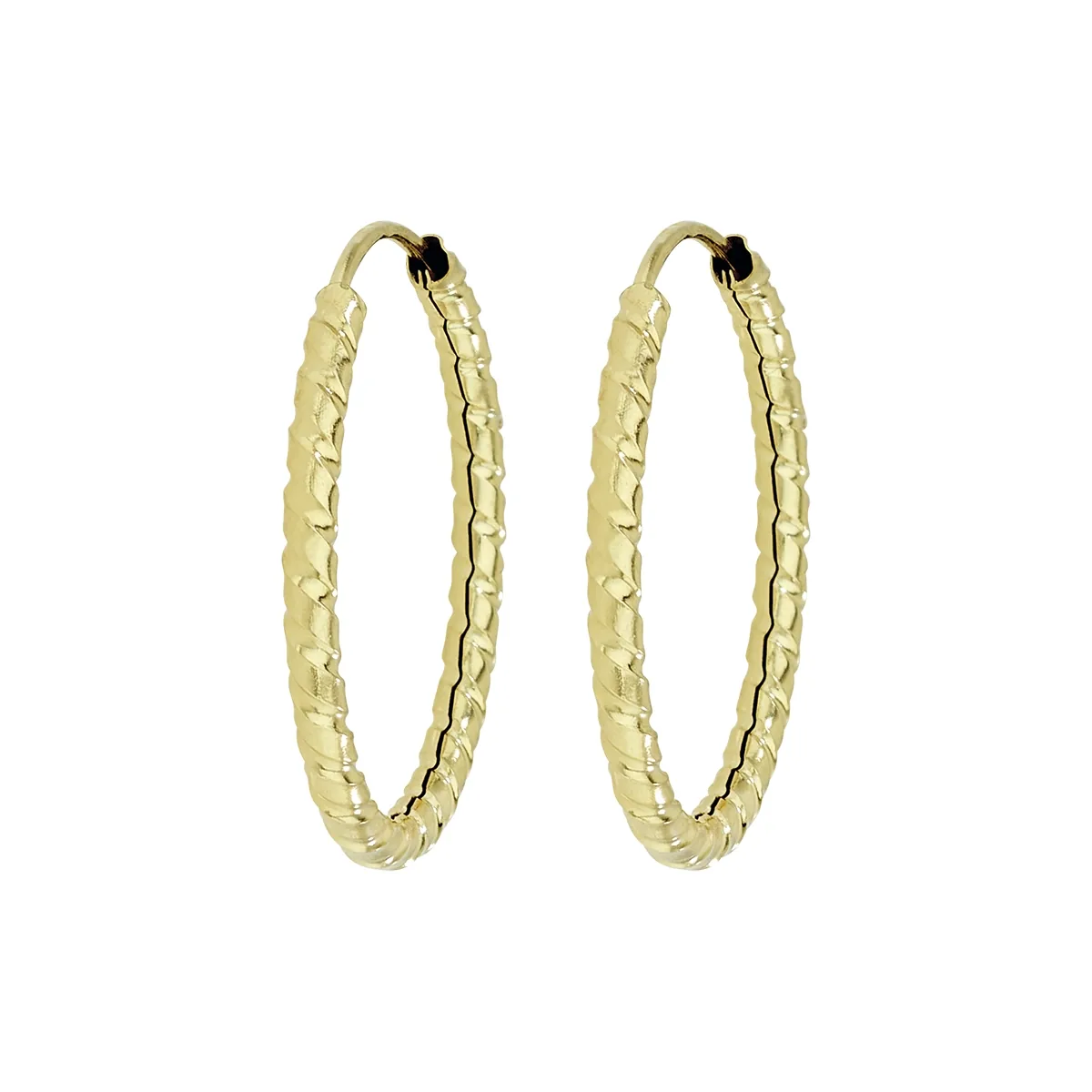 Candongas oro tono amarillo 18k, con visos, liso