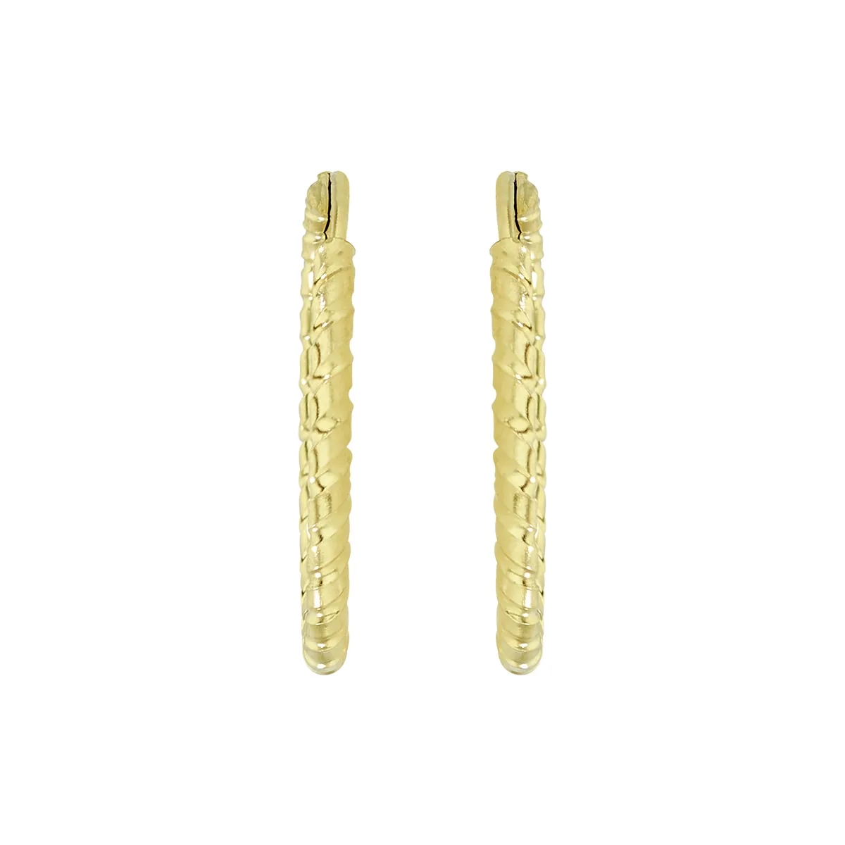 Candongas oro tono amarillo 18k, con visos, liso