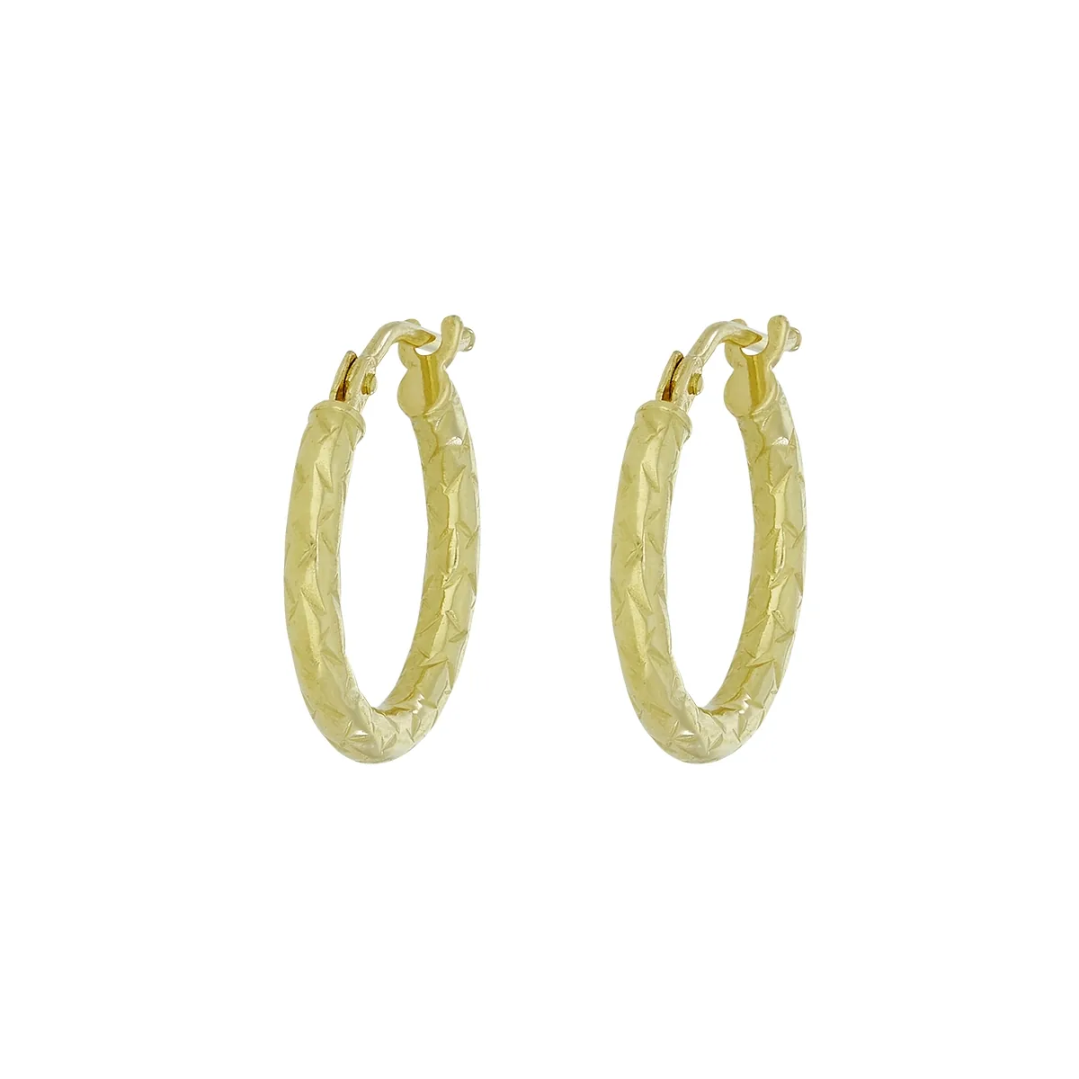 Candongas oro tono amarillo 18k, con visos, liso