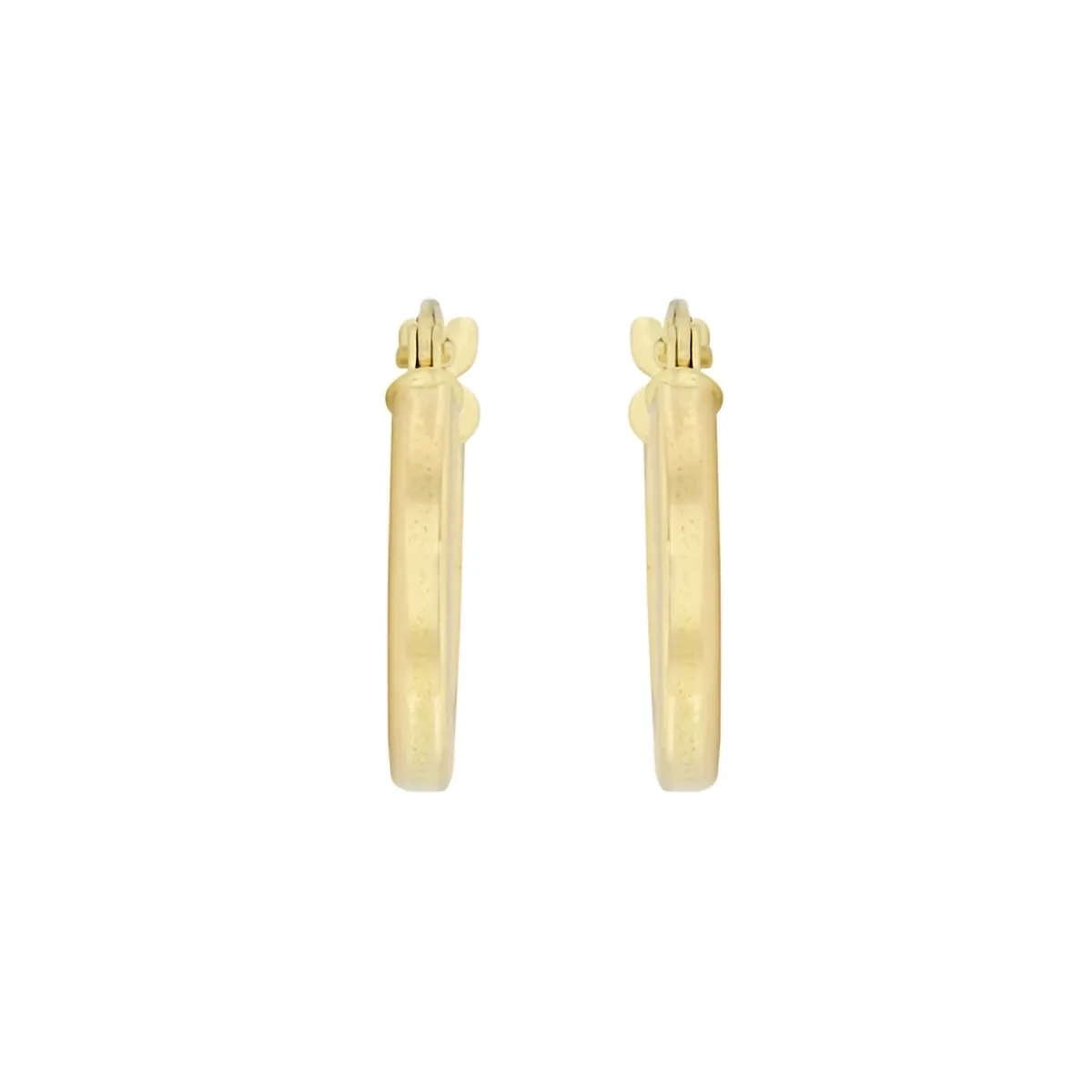 Candongas en oro amarillo de 18 Kilates, Plana, 2 mm. de ancho