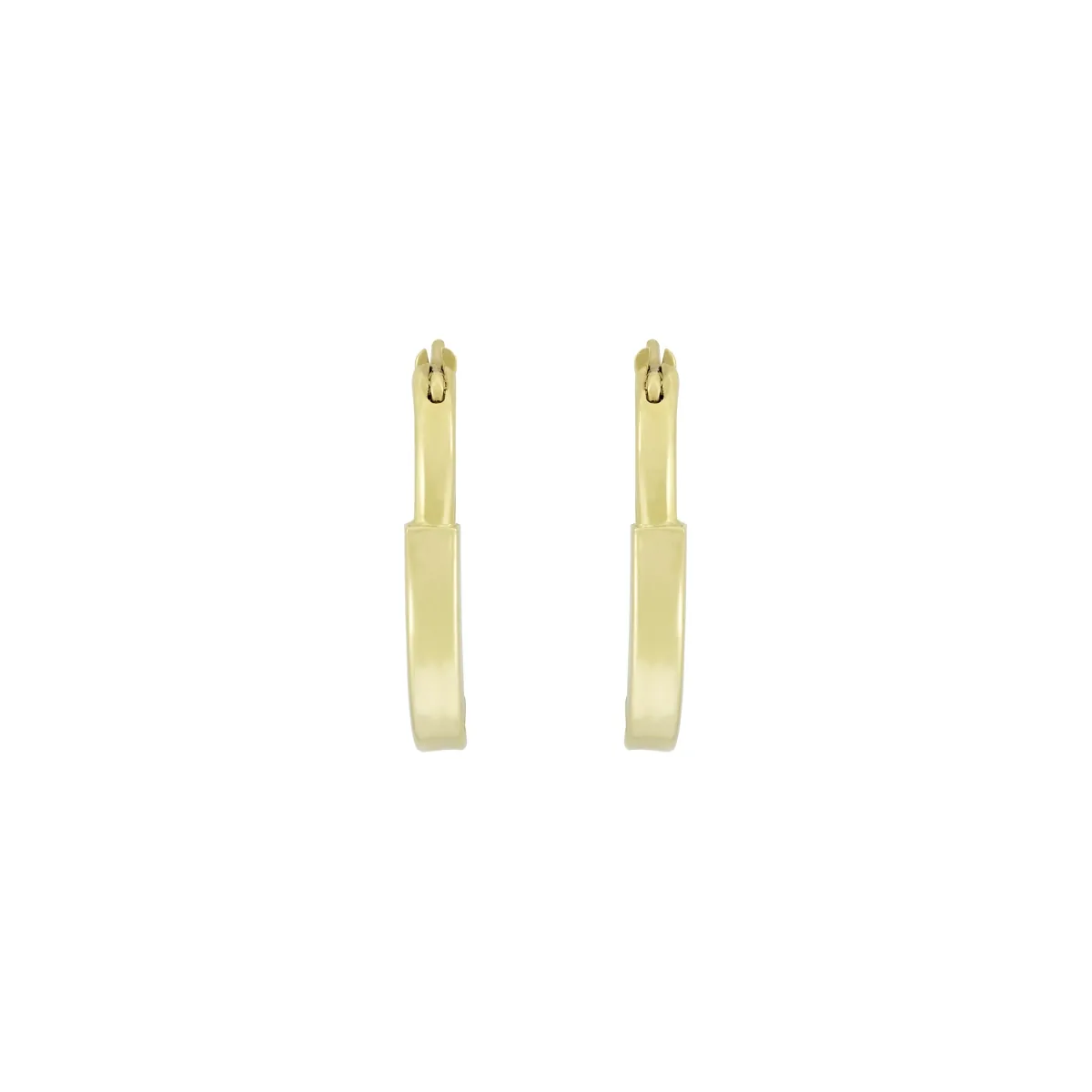 Candongas en oro amarillo de 18 Kilates, Plana, 2.50 mm. de ancho