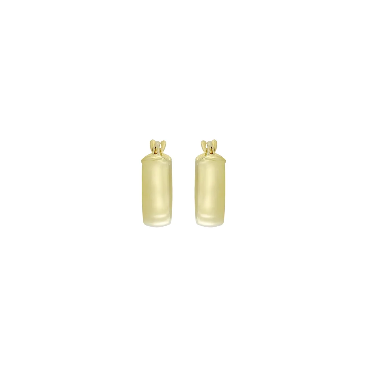 Candongas en oro amarillo de 18 Kilates, 1/2 caña, 3.5 mm. de ancho