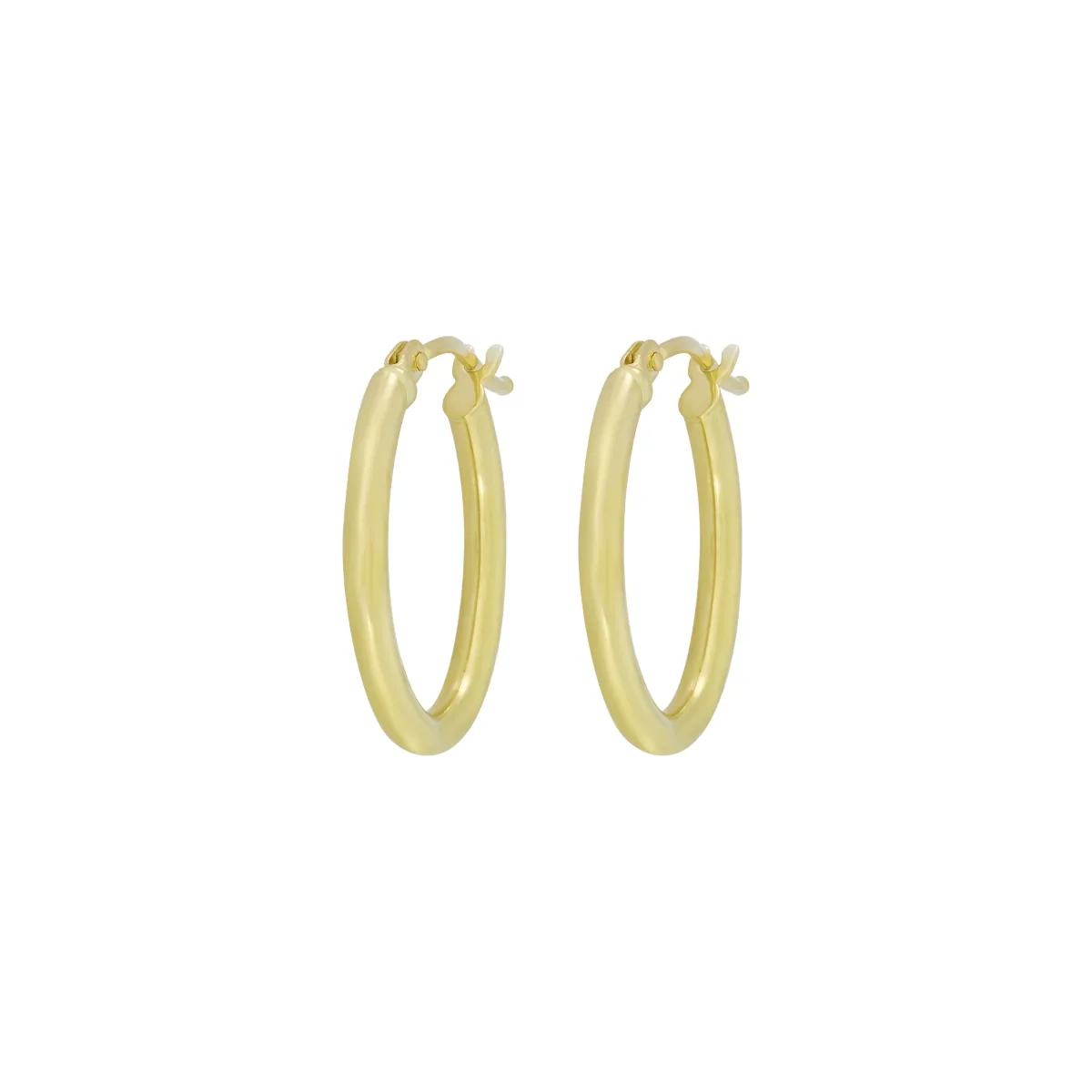Candongas en oro amarillo de 18 Kilates, Tubo, 2 mm. de ancho