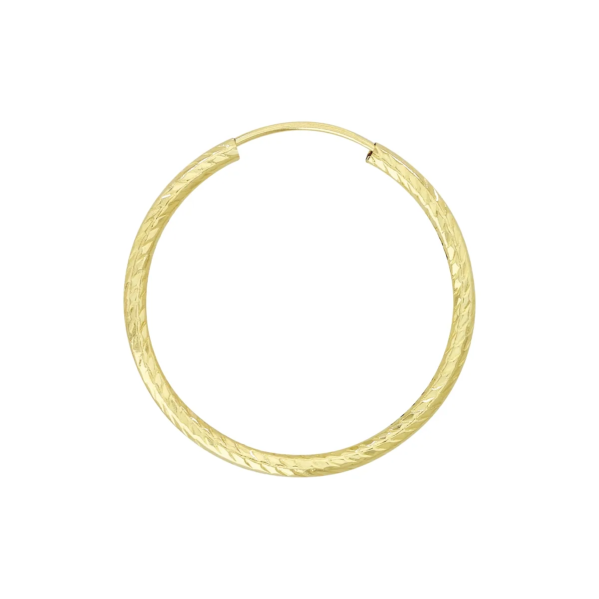 Candongas en oro amarillo de 18 Kilates con visos, Tubo, 1.50 mm. de ancho