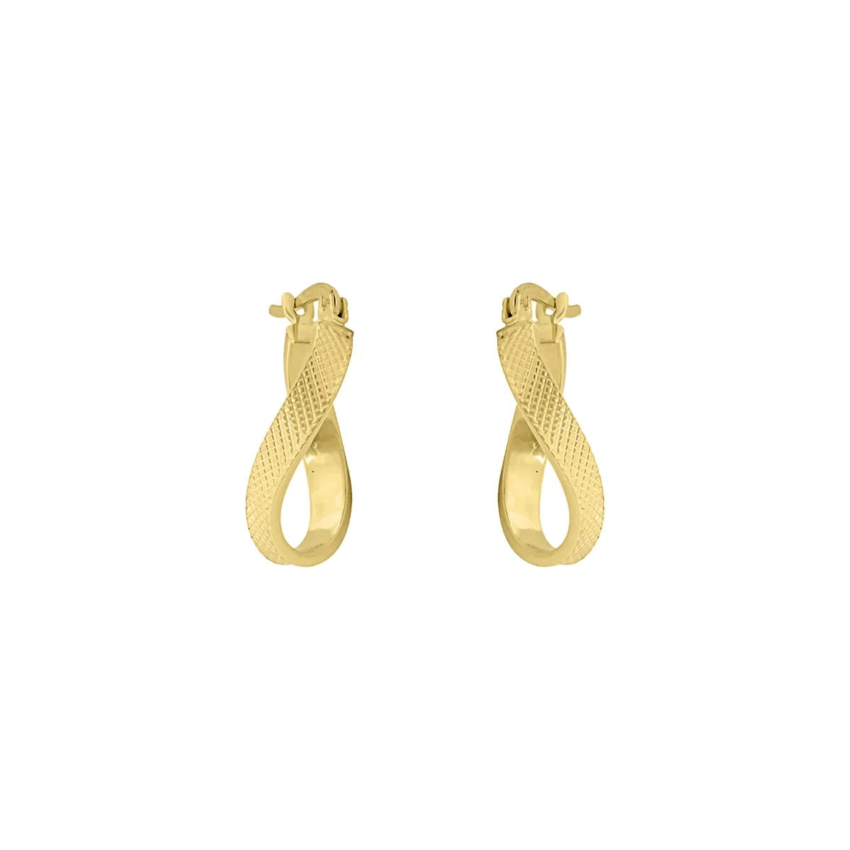 Candongas en oro amarillo de 18 Kilates con visos satinado, Plana, 3 mm. de ancho