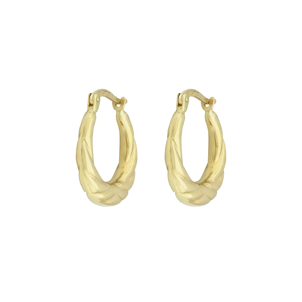 Candongas en oro amarillo de 18 Kilates, Degrade, 3.50 mm. de ancho