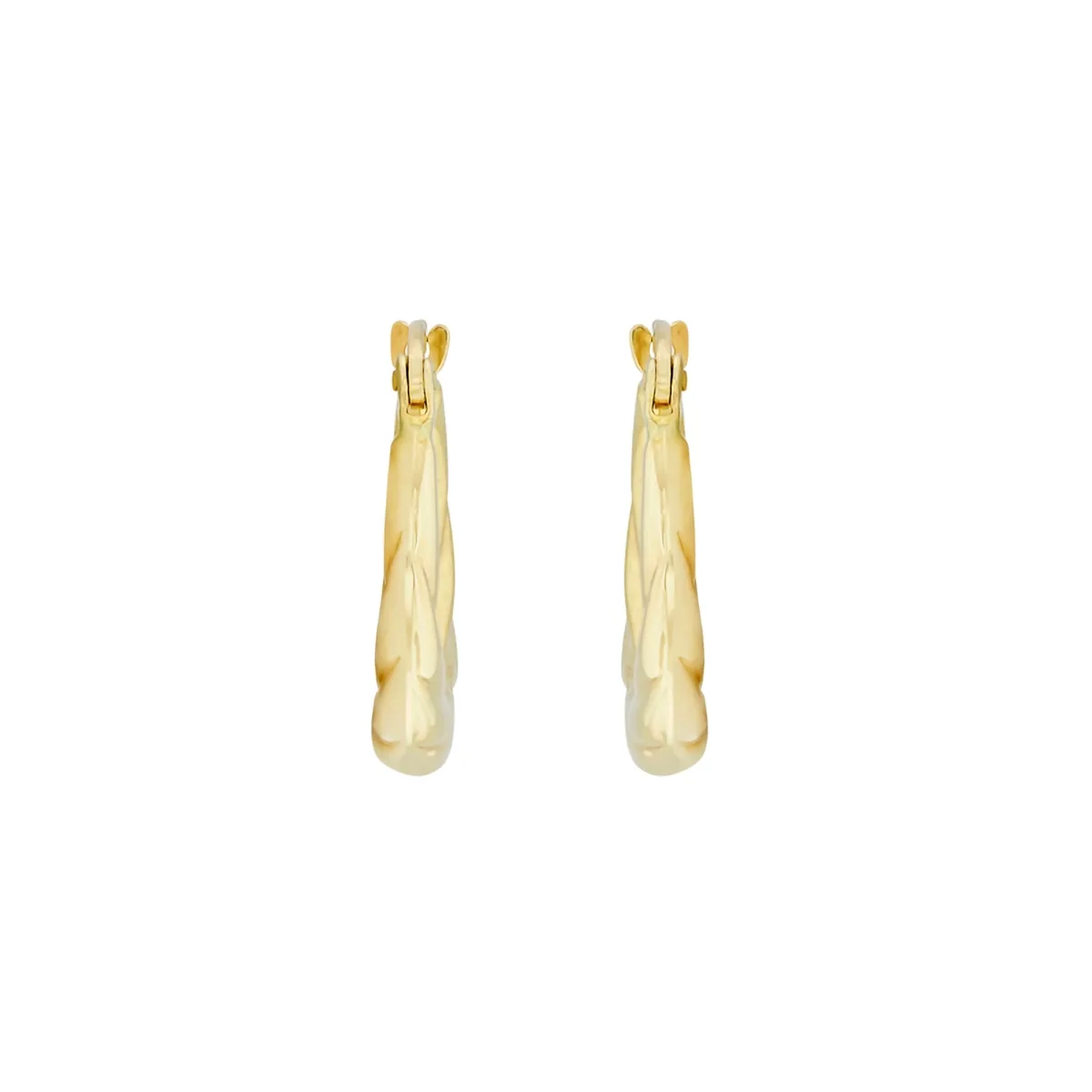 Candongas en oro amarillo de 18 Kilates, Degrade, 3.50 mm. de ancho