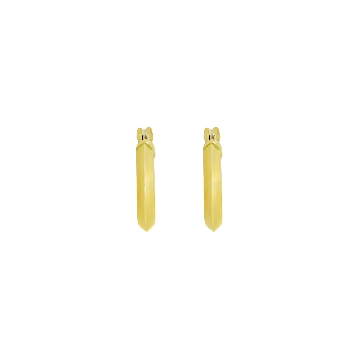 Candongas en oro amarillo de 18 Kilates, Angulo, 2 mm. de ancho