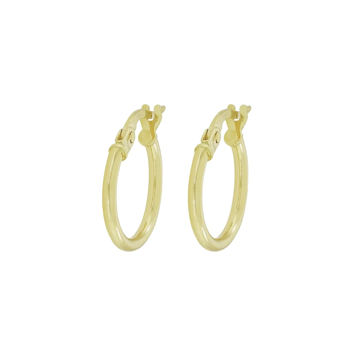 Candongas en oro amarillo de 18 Kilates, Tubo, 1.50 mm. de ancho