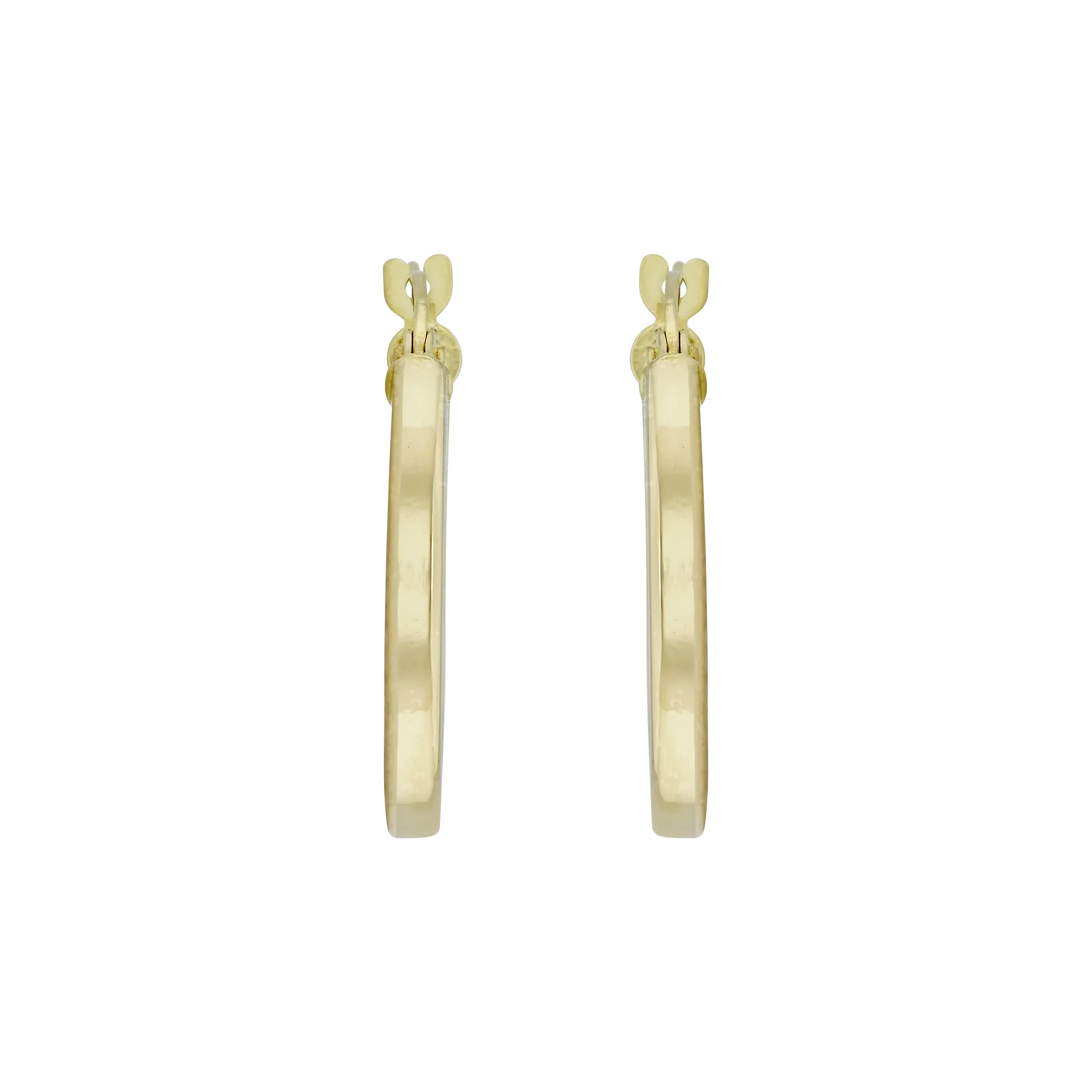 Candongas en oro amarillo de 18 Kilates, Plana, 2 mm. de ancho