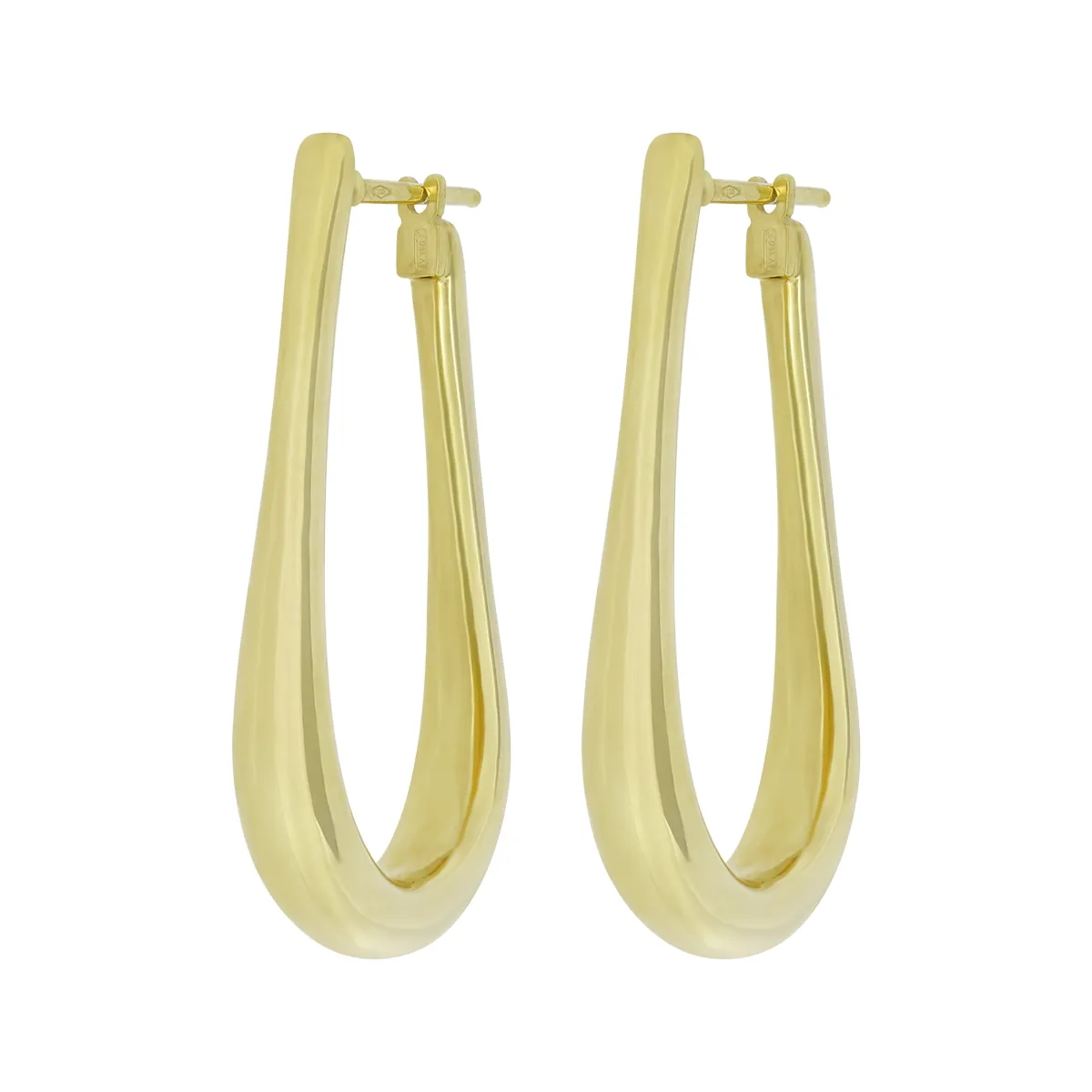 Candongas en oro amarillo de 18 Kilates, Degrade, 2.50 mm. de ancho