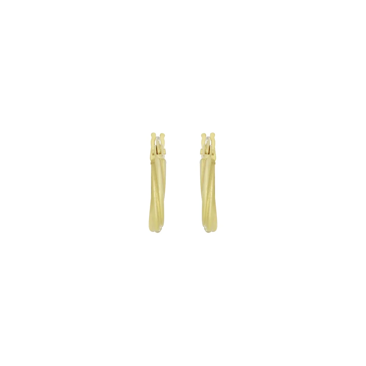 Candongas en oro amarillo de 18 Kilates, Melcocha, 2 mm. de ancho
