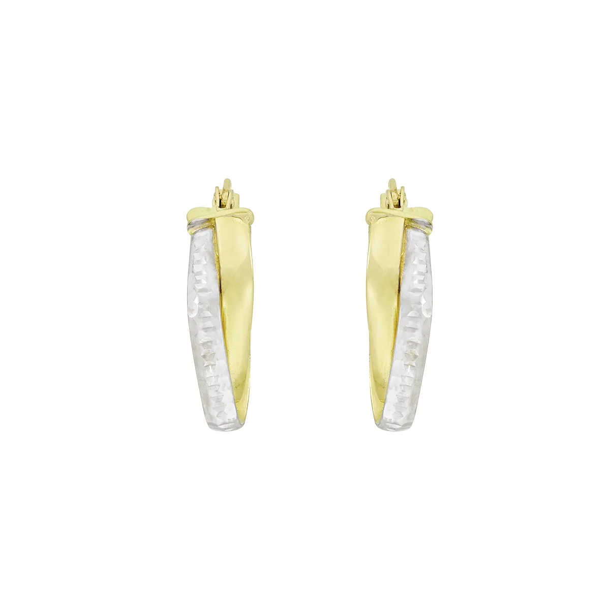 Candongas en oro amarillo de 18 Kilates con visos, Rombo, 2.50 mm. de ancho