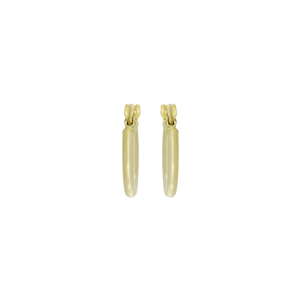 Candongas en oro amarillo de 18 Kilates, Tubo, 1.50 mm. de ancho