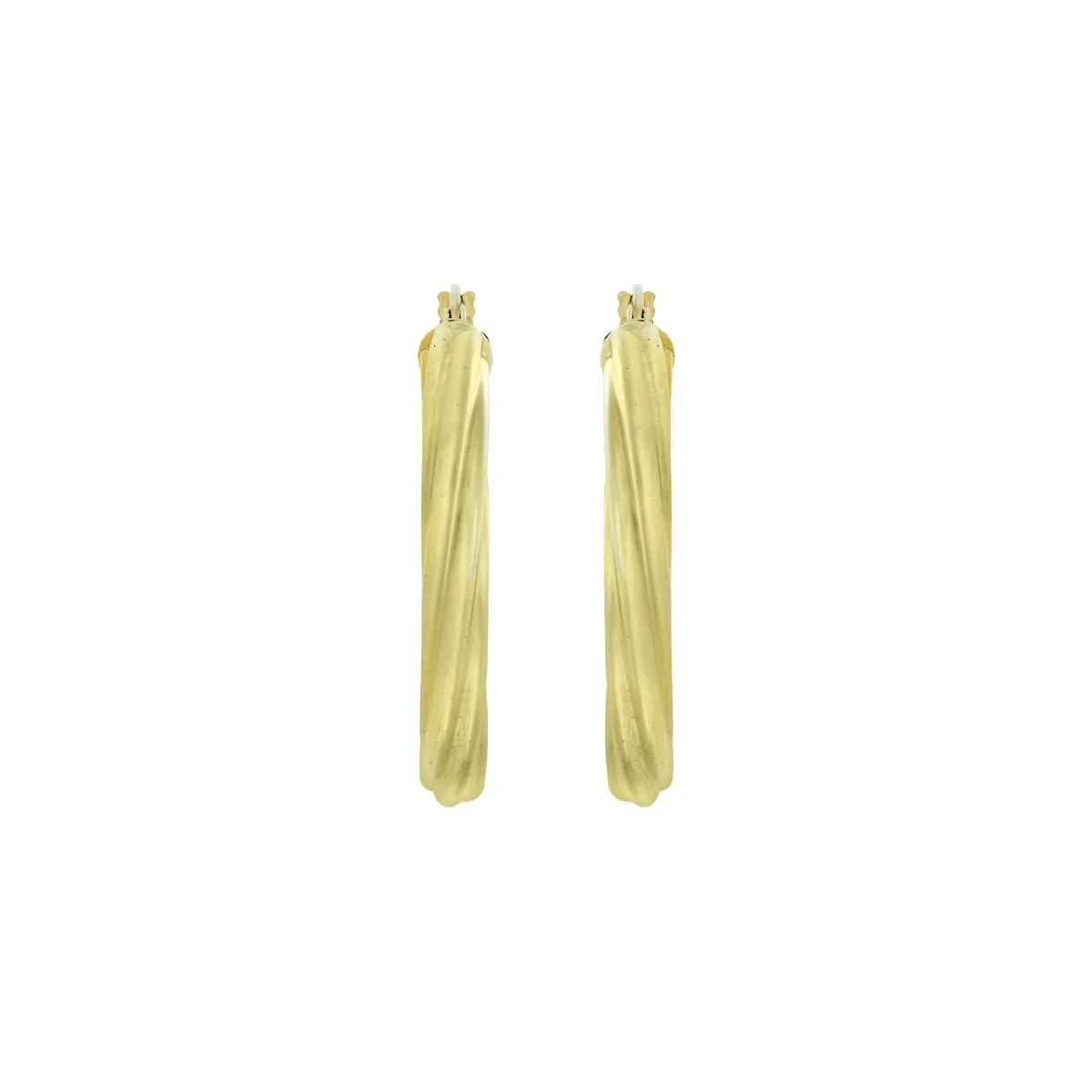 Candongas en oro amarillo de 18 Kilates, Melcocha, 3.50 mm. de ancho