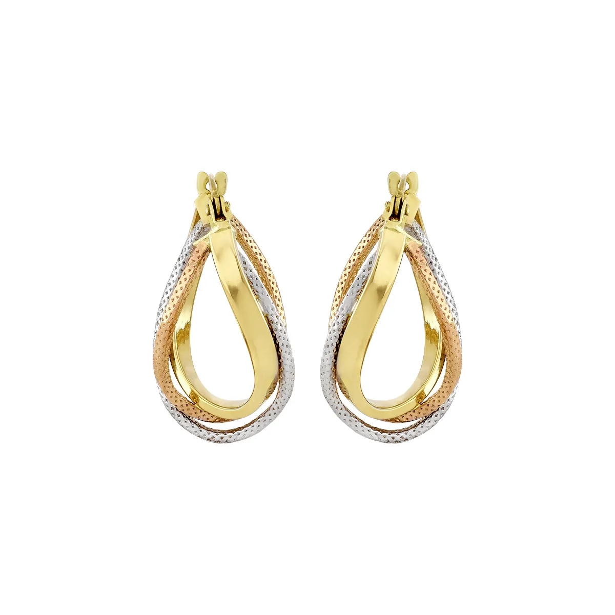 Candongas en oro amarillo de 18 Kilates con visos, Plana, 2 mm. de ancho
