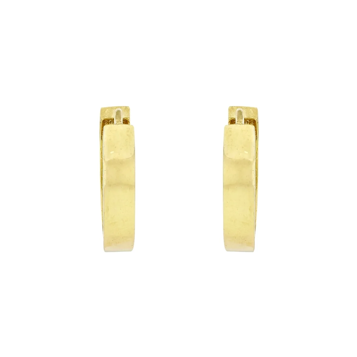 Candongas en oro amarillo de 18 Kilates, Plana, 3 mm. de ancho