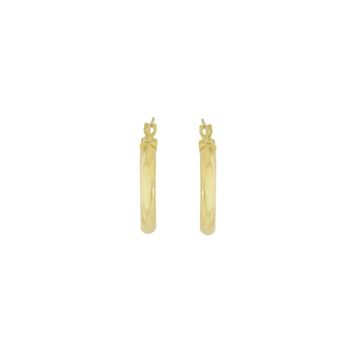Candongas en oro amarillo de 18 Kilates, 1/2 caña, 2.50 mm. de ancho