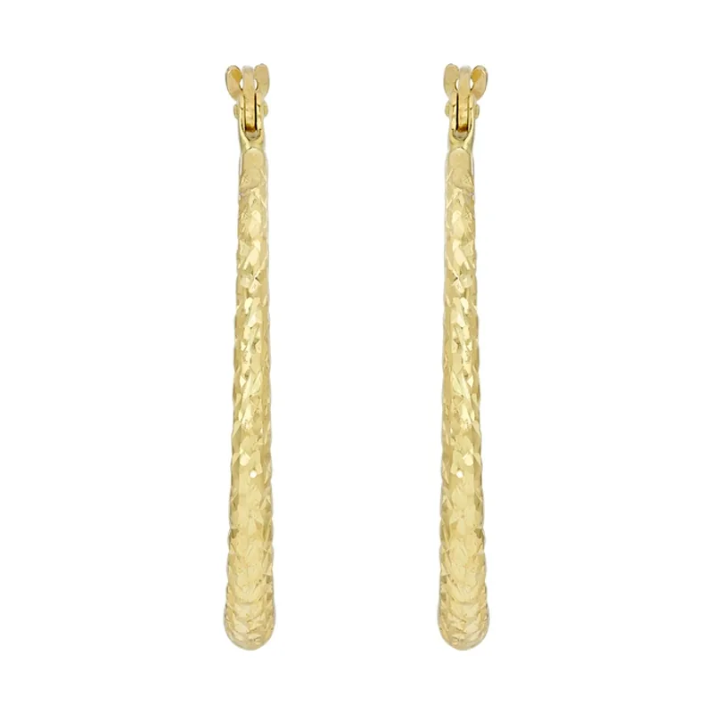 Candongas en oro amarillo de 18 Kilates con visos, Degrade, 3 mm. de ancho