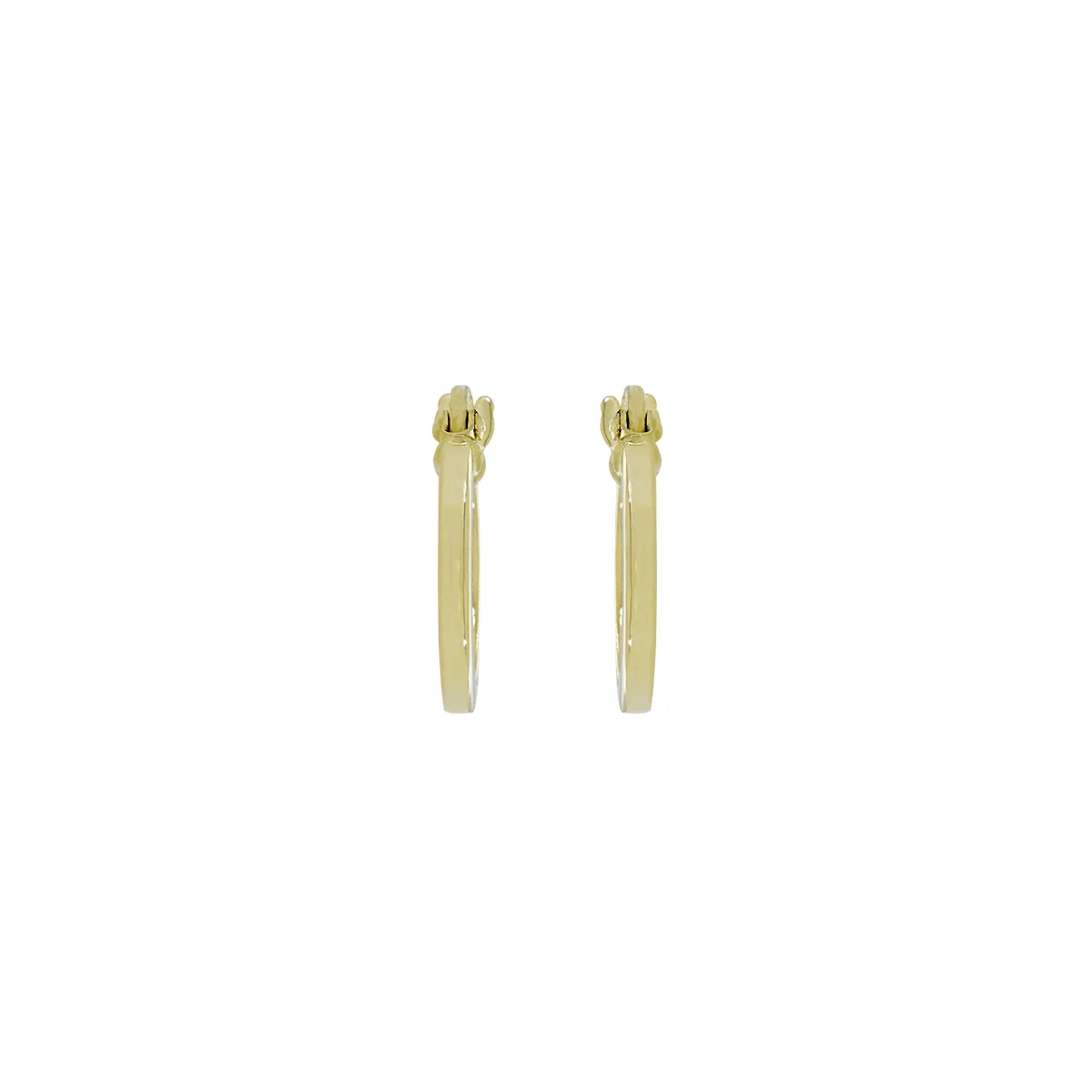 Candongas en oro amarillo de 18 Kilates, Plana, 1.50 mm. de ancho