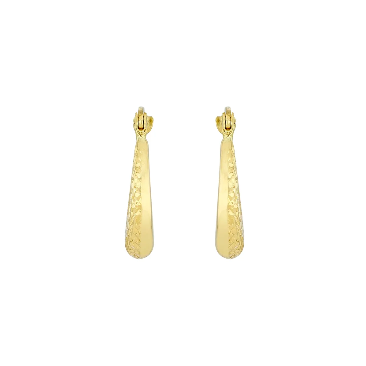 Candongas en oro amarillo de 18 Kilates con visos, Degrade, 3 mm. de ancho