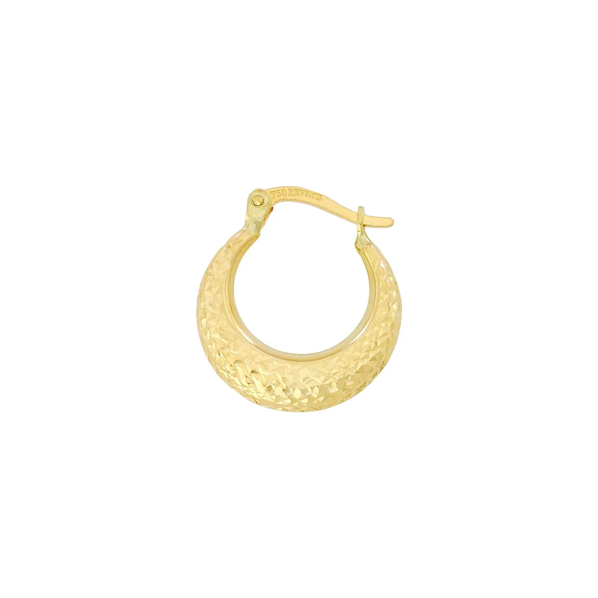 Candongas en oro amarillo de 18 Kilates con visos, Degrade, 3 mm. de ancho