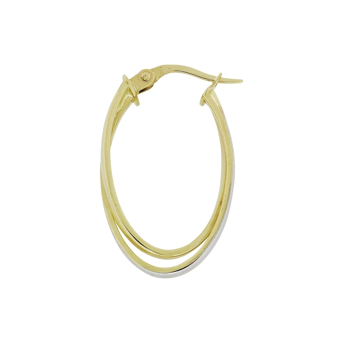 Candongas en oro amarillo de 18 Kilates con visos, Plana, 2 mm. de ancho