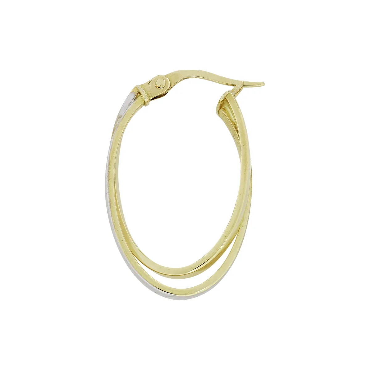 Candongas en oro amarillo de 18 Kilates con visos, Plana, 2 mm. de ancho