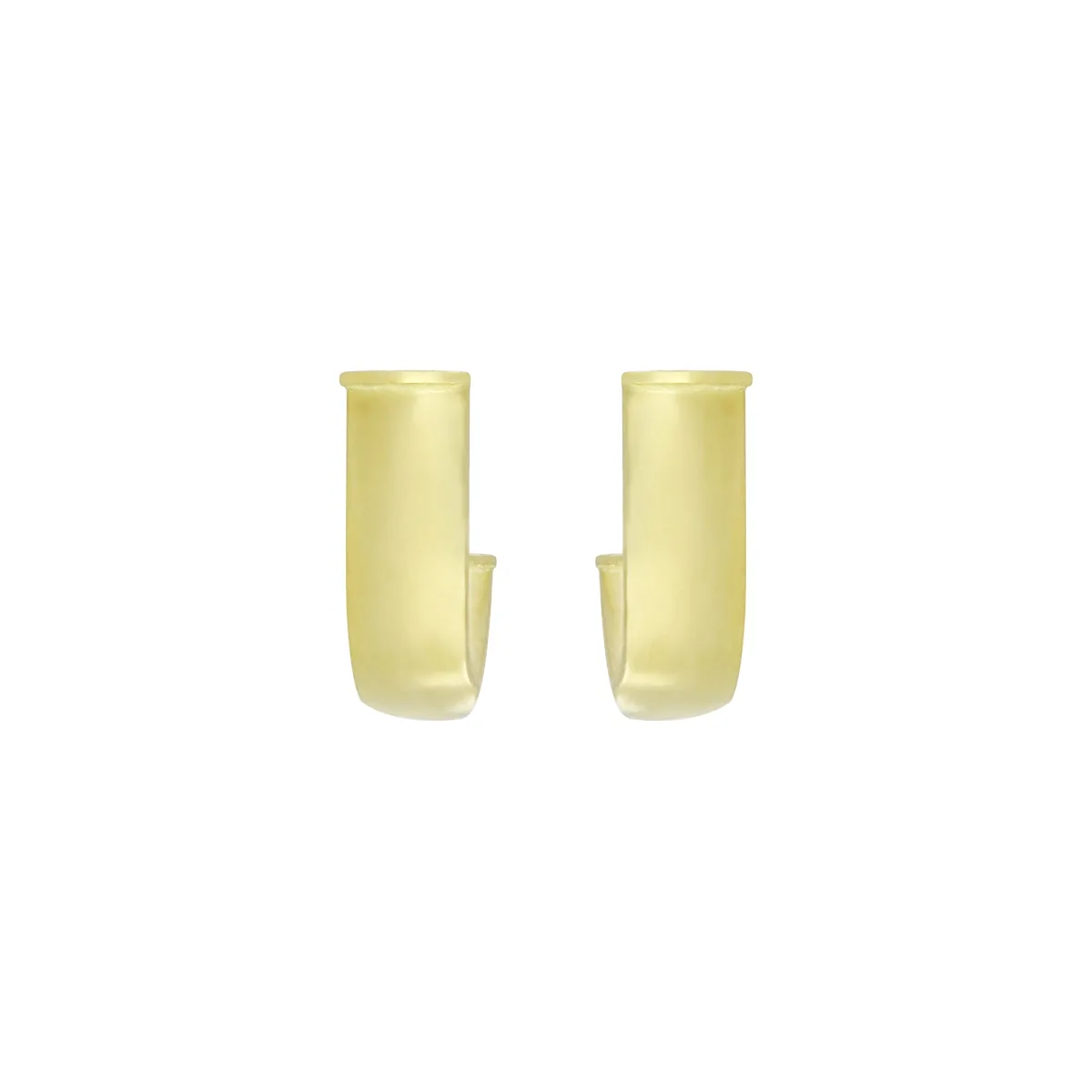 Candongas en oro amarillo de 18 Kilates, 1/2 caña, 4 mm. de ancho