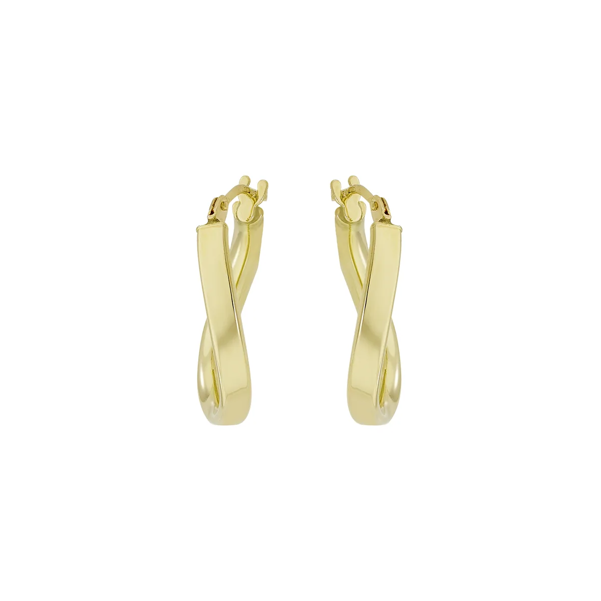 Candongas en oro amarillo de 18 Kilates, Plana, 2.50 mm. de ancho