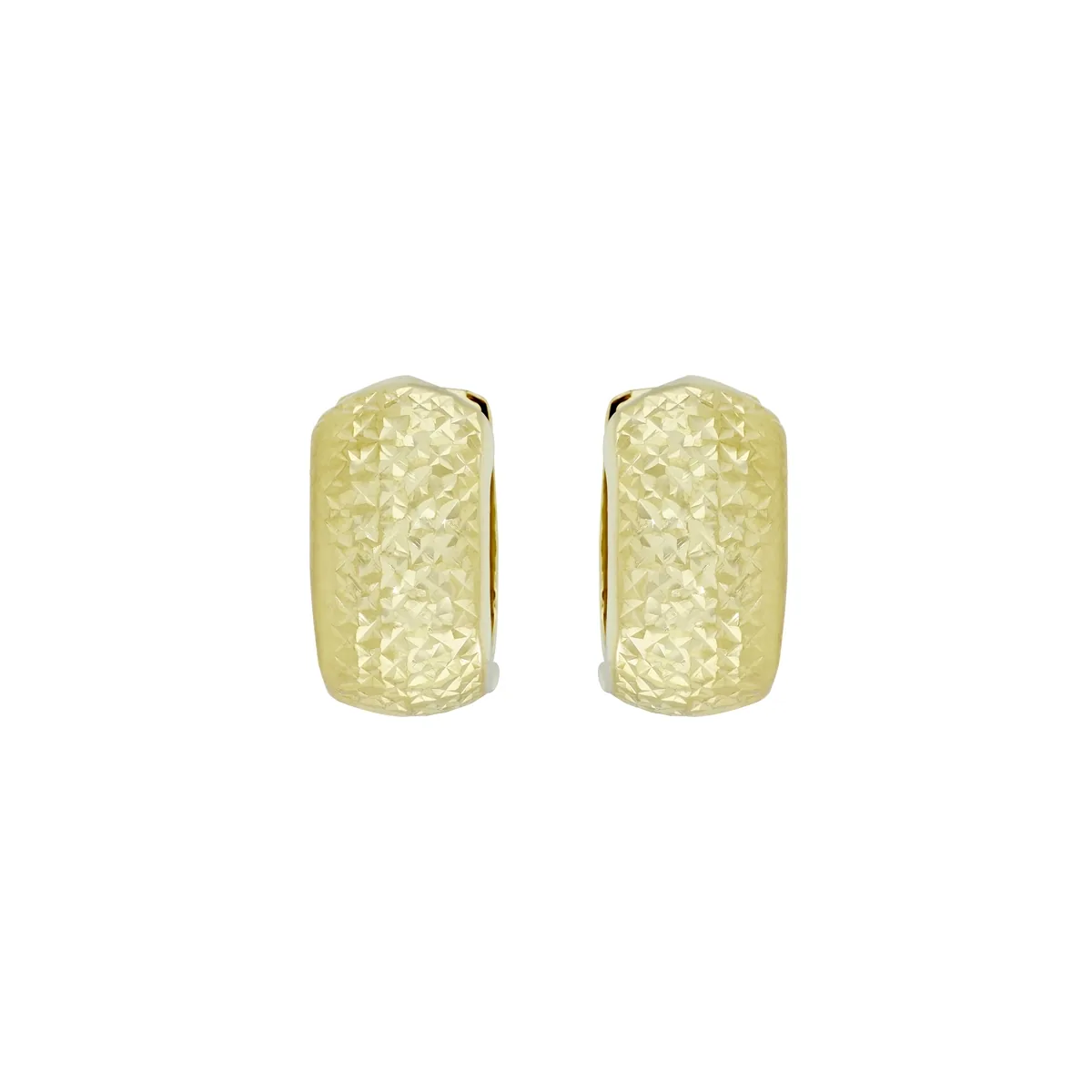 Candongas en oro amarillo de 18 Kilates con visos, 1/2 caña, 7 mm. de ancho