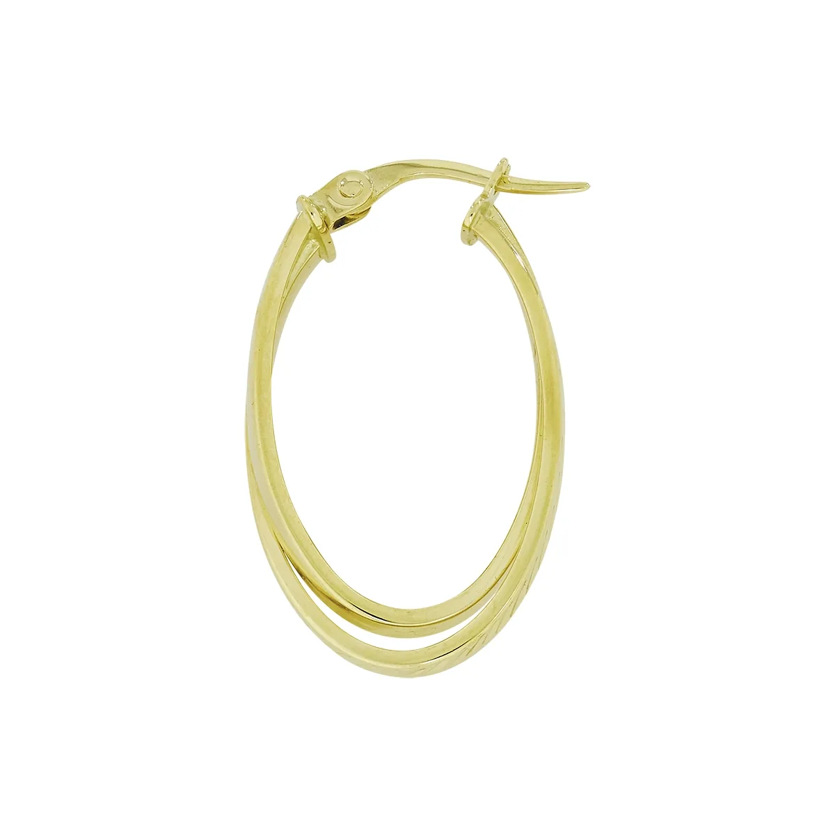 Candongas en oro amarillo de 18 Kilates con visos, Plana, 2 mm. de ancho
