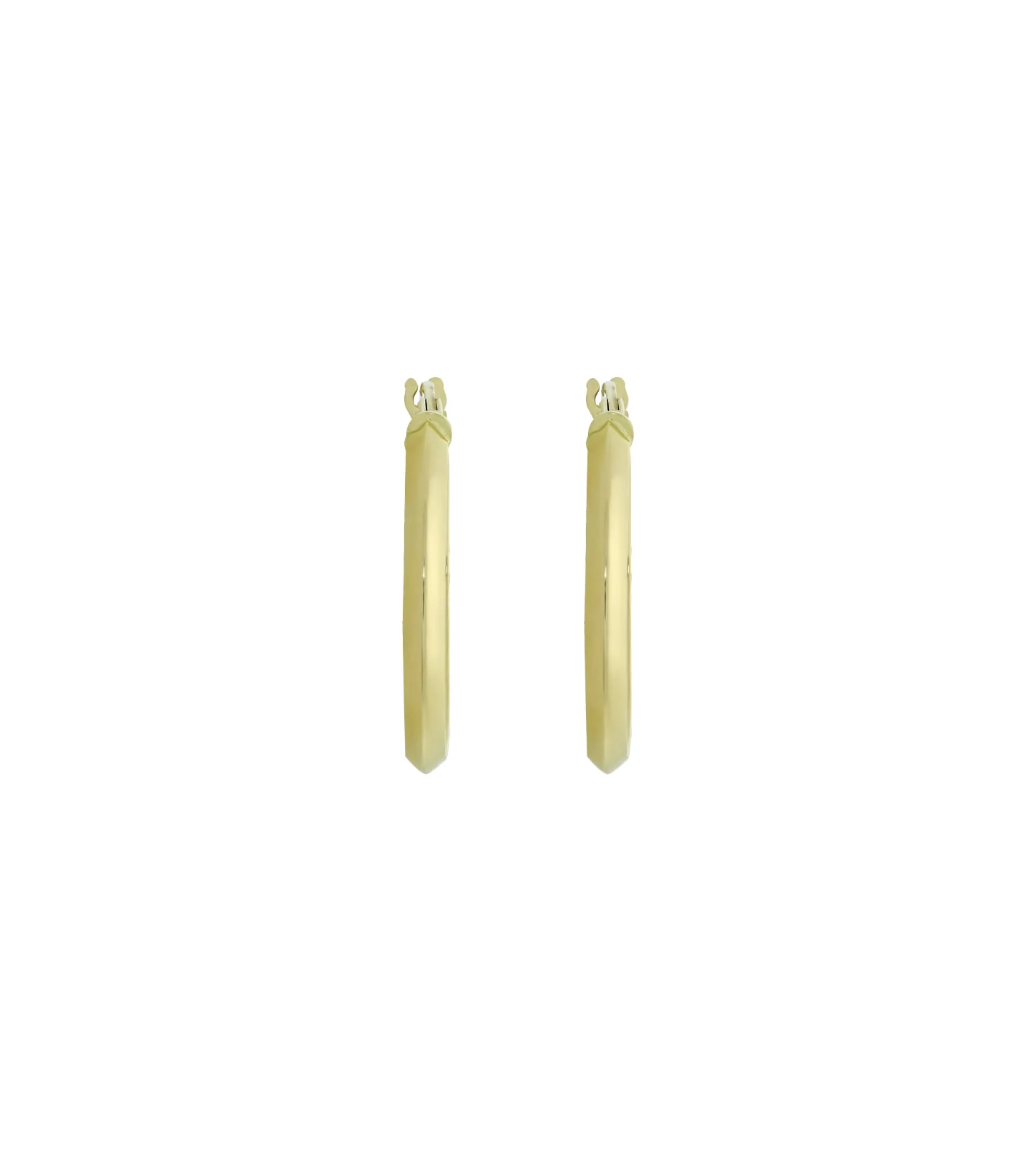 Candongas óvalo, oro tono amarillo 18k, liso