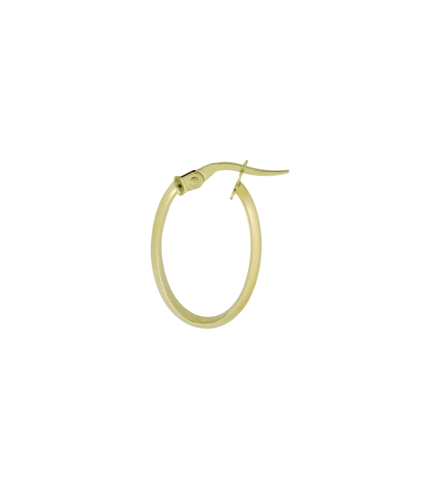 Candongas óvalo, oro tono amarillo 18k, liso
