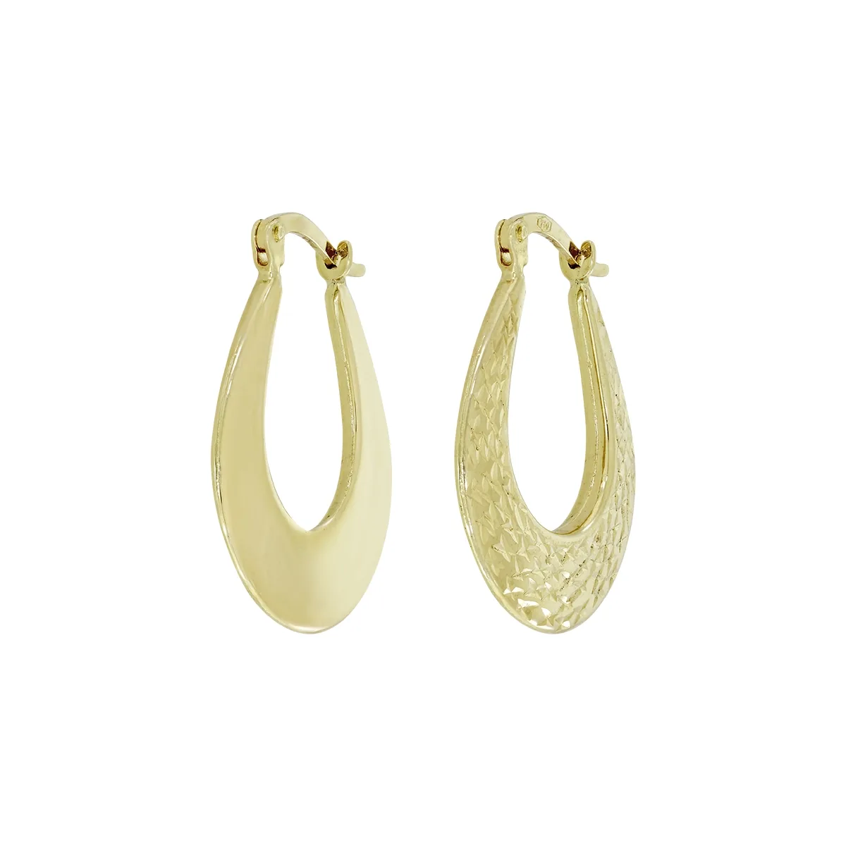 Candongas en oro amarillo de 18 Kilates con visos, Degrade, 2.50 mm. de ancho