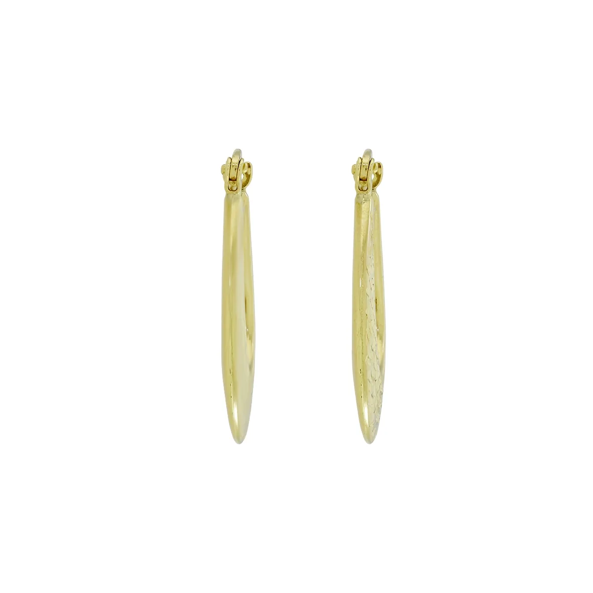Candongas en oro amarillo de 18 Kilates con visos, Degrade, 2.50 mm. de ancho