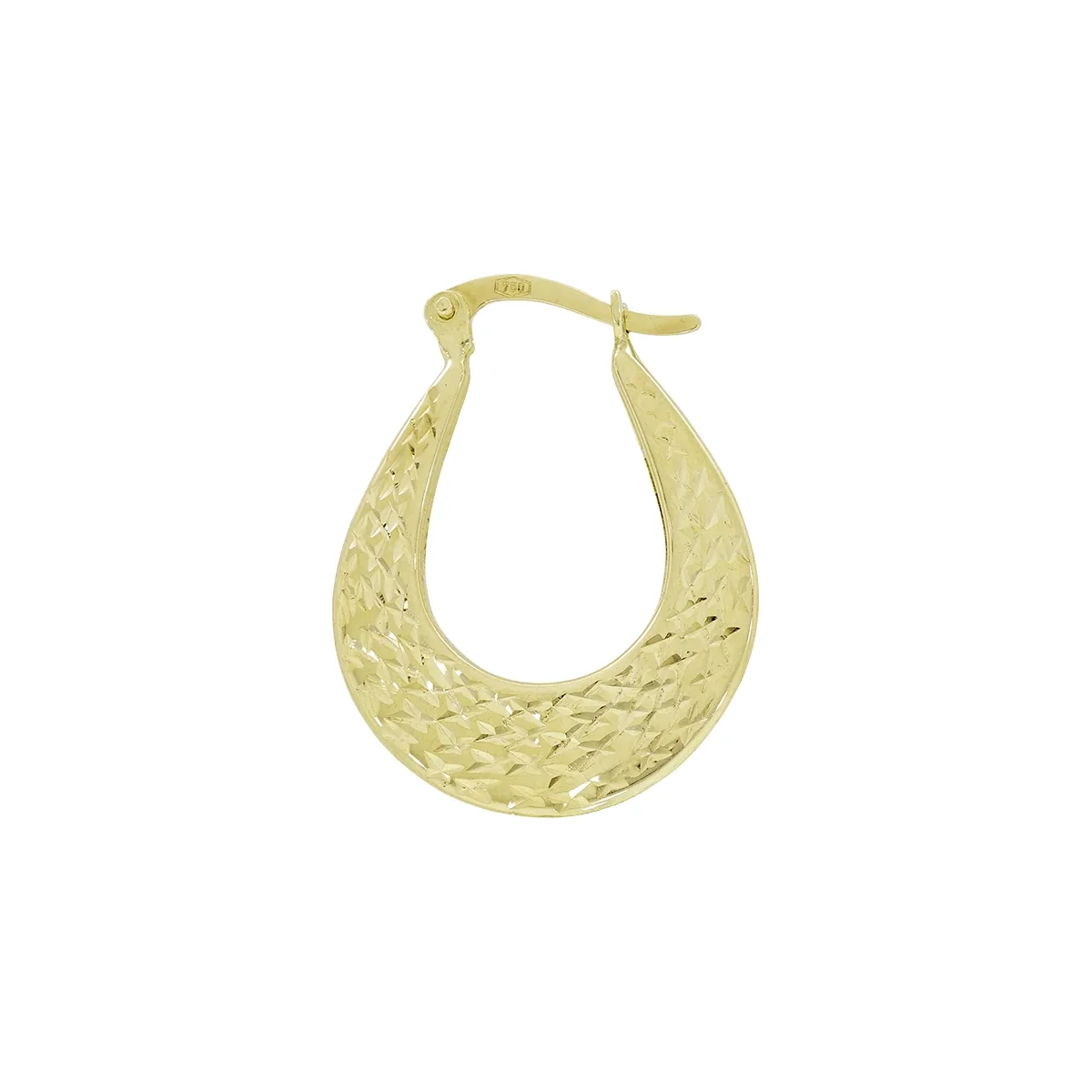 Candongas en oro amarillo de 18 Kilates con visos, Degrade, 2.50 mm. de ancho