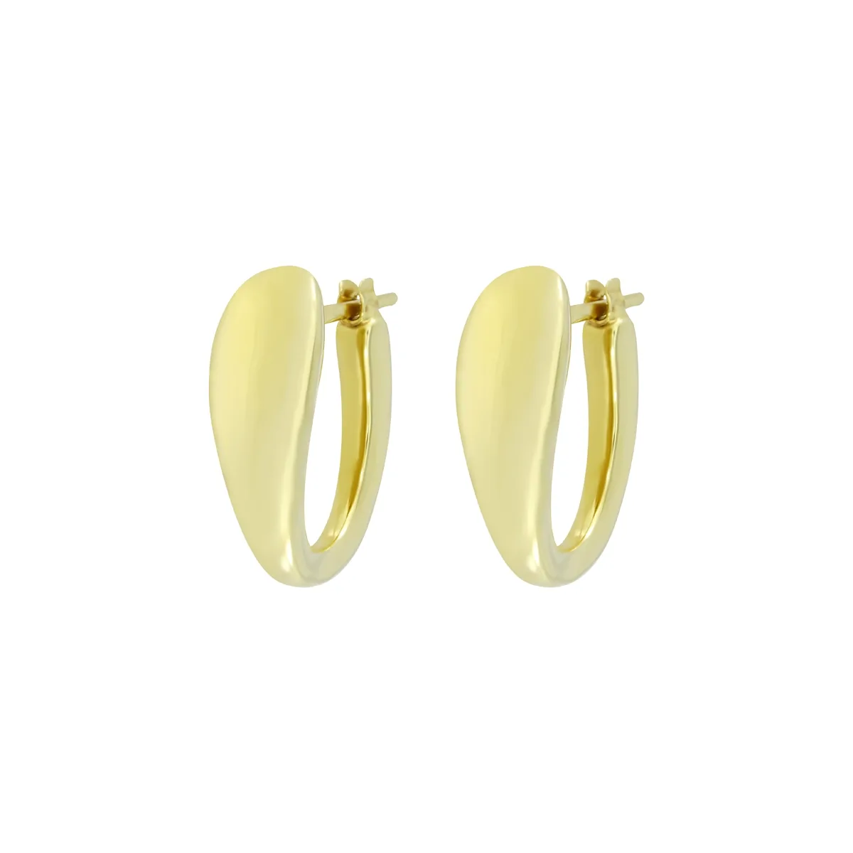 Candongas en oro amarillo de 18 Kilates, Degrade, 2 mm. de ancho