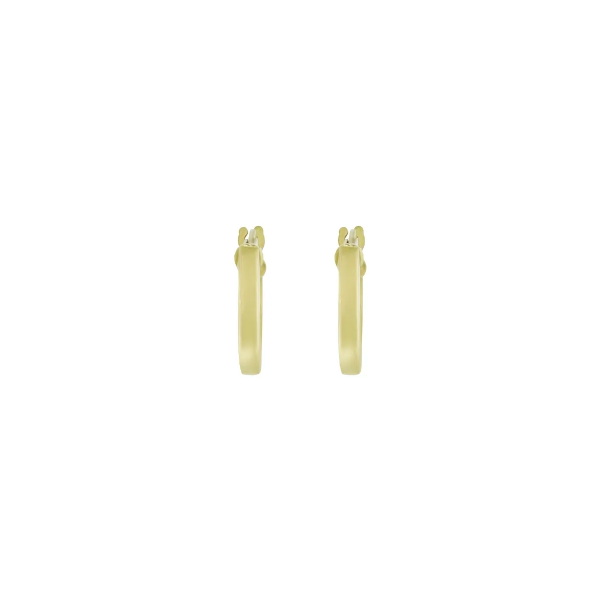 Candongas en oro amarillo de 18 Kilates, Plana, 1.50 mm. de ancho