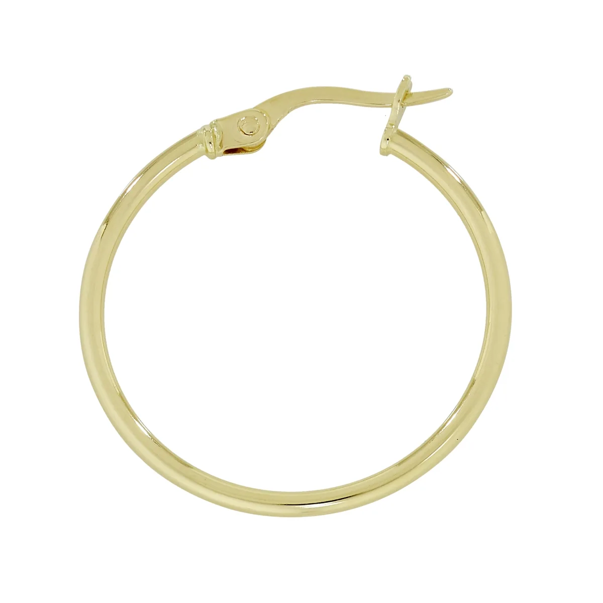 Candongas en oro amarillo de 18 Kilates, Tubo, 1.50 mm. de ancho
