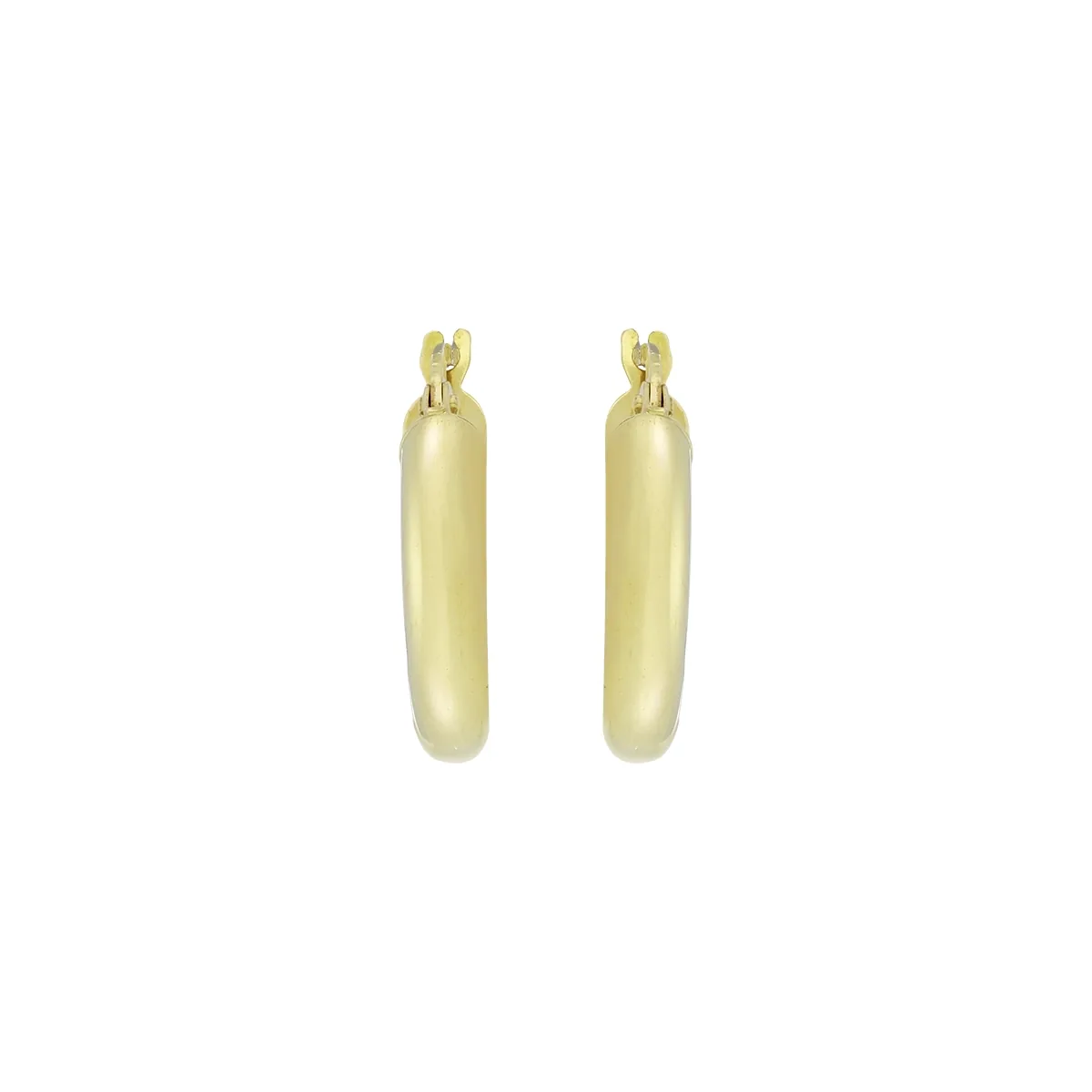 Candongas en oro amarillo de 18 Kilates, Tubo, 3.50 mm. de ancho