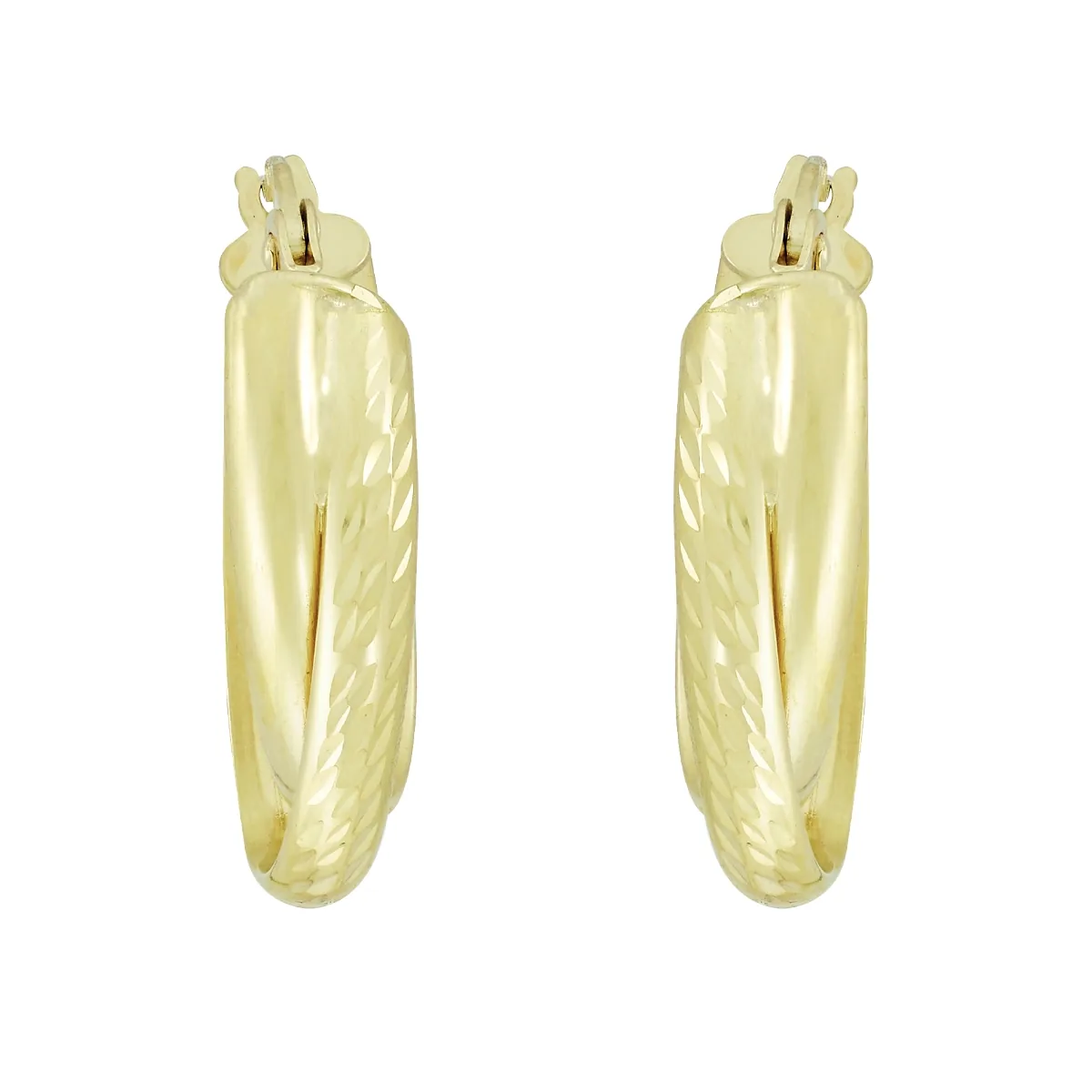 Candongas en oro amarillo de 18 Kilates con visos, 1/2 caña, 3 mm. de ancho
