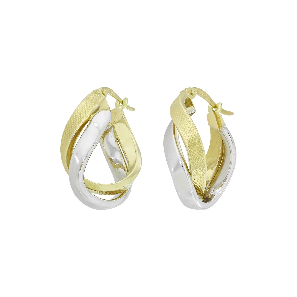 Candongas en oro amarillo de 18 Kilates con visos, Plana, 3 mm. de ancho